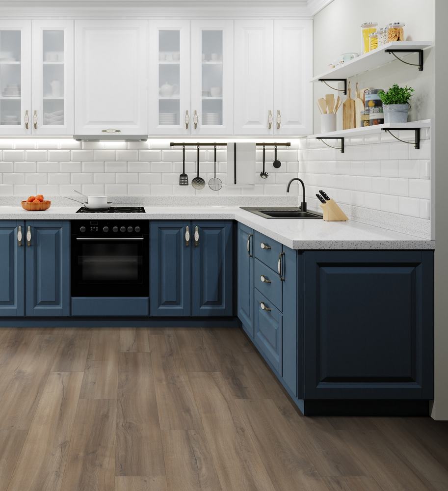 Hardwood floor in a kitchen